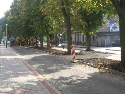 Chodnik i ciąg pieszy z nawierzchnią mineralną, Aleja Lipowa w Goleniowie