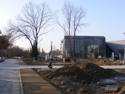 Ścieżka w trakcie prac ziemnych, Muzeum Lotnictwa Polskiego w Krakowie