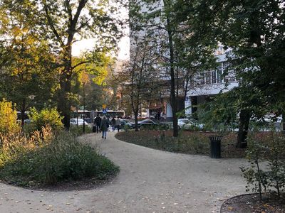 Alejka przy kamienicach, Park Krakowski w Krakowie