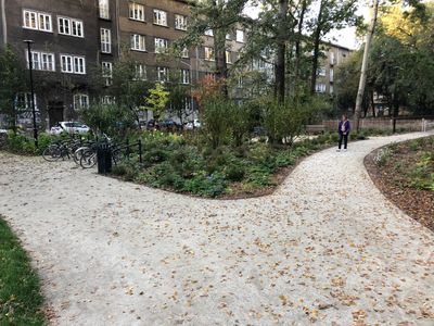 Alejki przy kamienicach, Park Krakowski w Krakowie